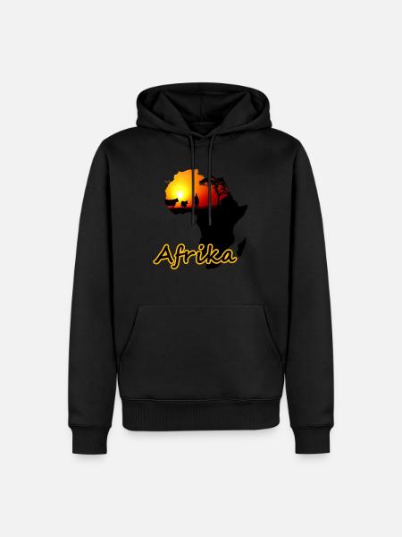 Afrika - Mannen Premium Bio hoodie - zwart