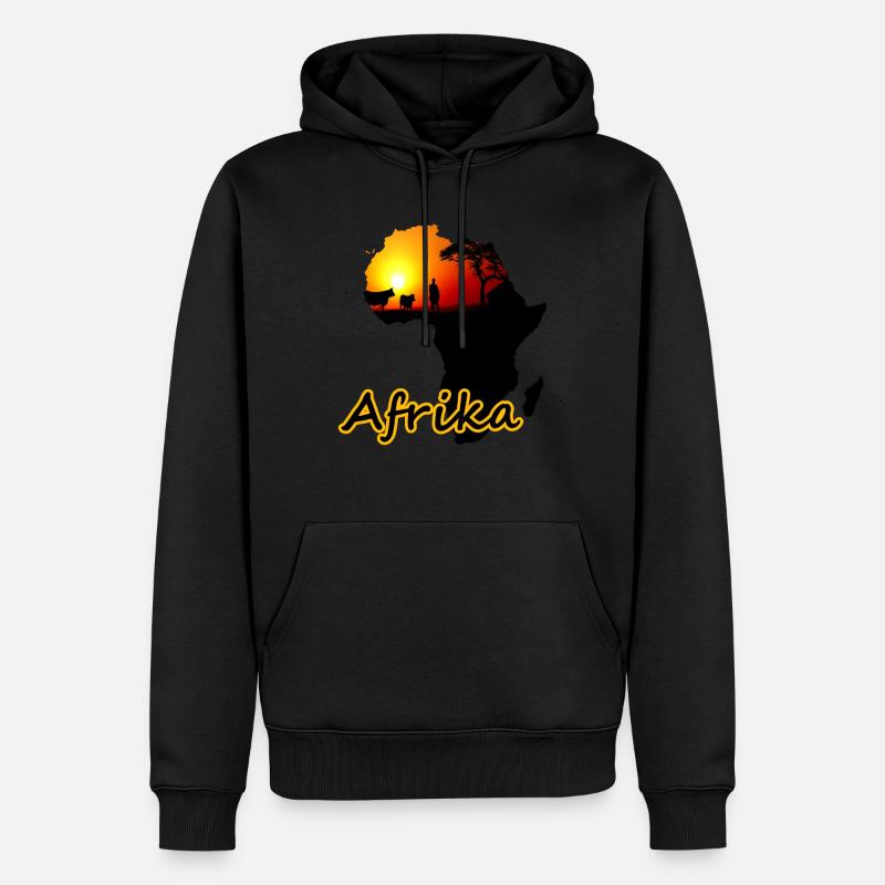 Afrique - Sweat à capuche Premium bio Homme - noir