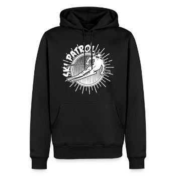 Ski - Männer Premium Bio Hoodie - Schwarz - Vorne - Nico (187cm)