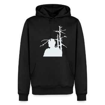 soldat - Sweat à capuche Premium bio Homme - noir - Devant - Nico (187cm)
