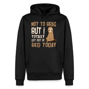 indolence - Sweat à capuche Premium bio Homme - noir - Devant - Nico (187cm)