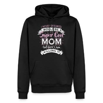 Super cool maman maman maman - Sweat à capuche Premium bio Homme - noir - Devant - Nico (187cm)