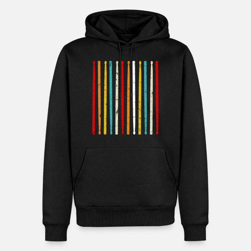 Drumsticks - Männer Premium Bio Hoodie - Schwarz