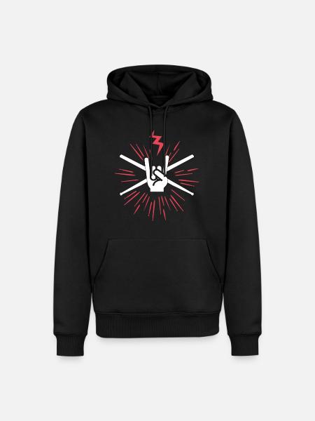 Drum Drum Drumsticks - Sweat à capuche Premium bio Homme - noir