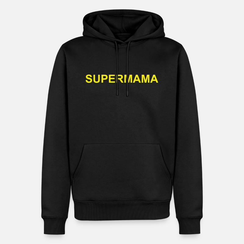 Supermama - Sweat à capuche Premium bio Homme - noir