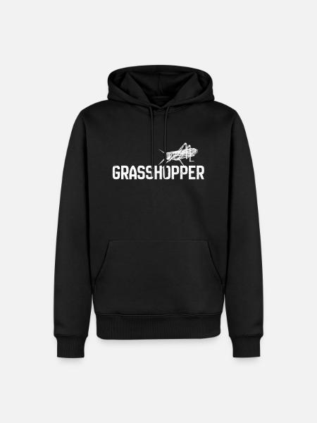 Heuschrecke Grasshopper zikade - Männer Premium Bio Hoodie - Schwarz