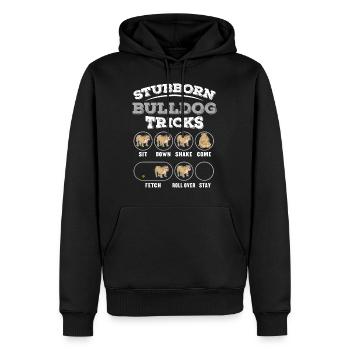 Formation de chien pour bulldogen - Sweat à capuche Premium bio Homme - noir - Devant - Nico (187cm)
