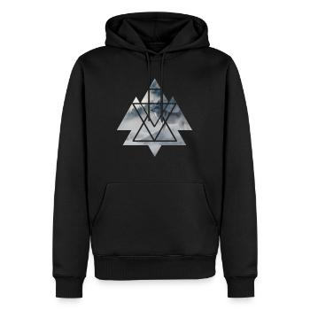 wölfe geometrie dreieck eiswelt winter - Männer Premium Bio Hoodie - Schwarz - Vorne - Nico (187cm)