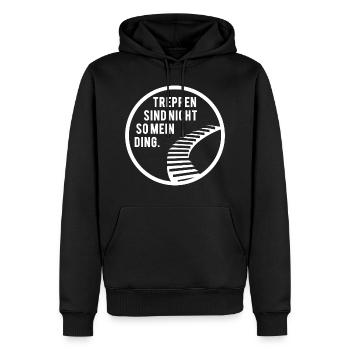 Stairs are not my thing. Not a buck elevator - Men’s Premium Organic Hoodie - black - Front - Nico (187cm)