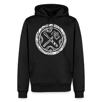 Schreiner Tischler - Männer Premium Bio Hoodie - Schwarz - Vorne - Nico (187cm)