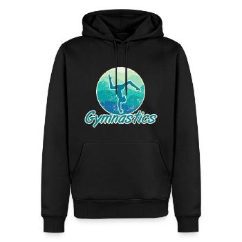 Gymnast women are doing gymnastics - Men’s Premium Organic Hoodie - black - Front - Nico (187cm)