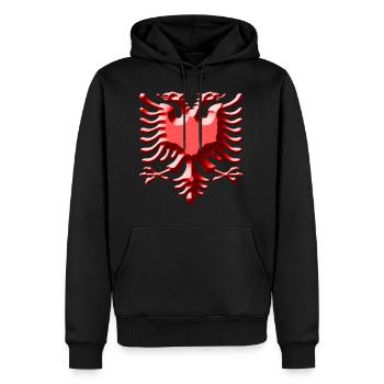 Albanie - Sweat à capuche Premium bio Homme - noir - Devant - Nico (187cm)