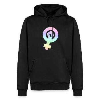 Le féminisme | Sexisme féminin femme cadeau de genre - Sweat à capuche Premium bio Homme - noir - Devant - Nico (187cm)
