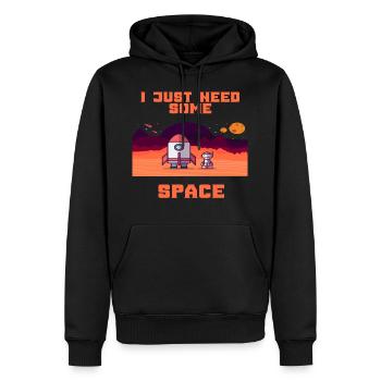 Astronaute espace vol spatial espace fusée cadeau - Sweat à capuche Premium bio Homme - noir - Devant - Nico (187cm)