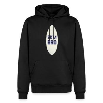 Logo de skimboard cadeau - Sweat à capuche Premium bio Homme - noir - Devant - Nico (187cm)