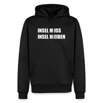 ISLAND DONAUINSEL VIENNA AUSTRIA OIDA - Men’s Premium Organic Hoodie - black - Front - Nico (187cm)