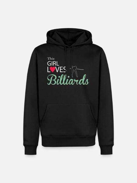 billard - Sweat à capuche Premium bio Homme - noir