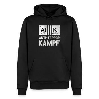 ATK Anti Terror Kampf Geschenk - Männer Premium Bio Hoodie - Schwarz - Vorne - Nico (187cm)