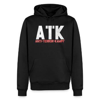 ATK Anti Terror Fight cadeau - Sweat à capuche Premium bio Homme - noir - Devant - Nico (187cm)