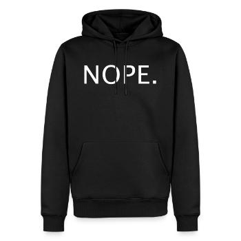 nope - Sweat à capuche Premium bio Homme - noir - Devant - Nico (187cm)