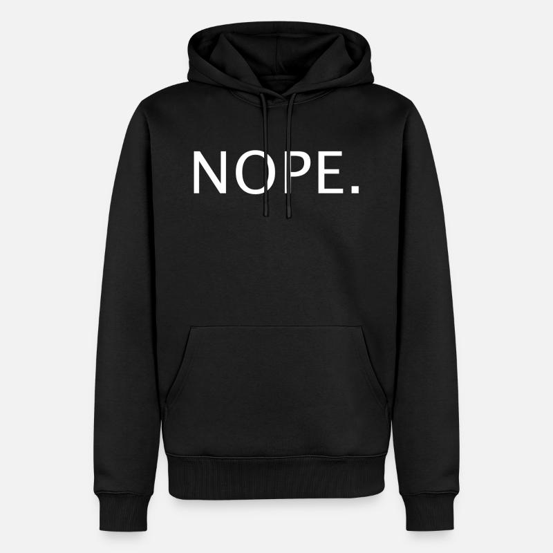 nope - Sweat à capuche Premium bio Homme - noir