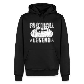 football américain - Sweat à capuche Premium bio Homme - noir - Devant - Nico (187cm)