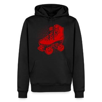 Rollschuhe - Männer Premium Bio Hoodie - Schwarz - Vorne - Nico (187cm)