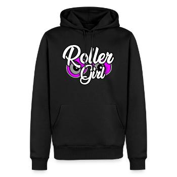 Patins à roulettes Roller Girl Girl Power Girl Power - Sweat à capuche Premium bio Homme - noir - Devant - Nico (187cm)