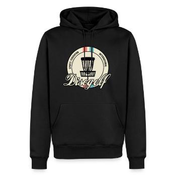 discgolf - Männer Premium Bio Hoodie - Schwarz - Vorne - Nico (187cm)