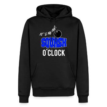 squash - Männer Premium Bio Hoodie - Schwarz - Vorne - Nico (187cm)