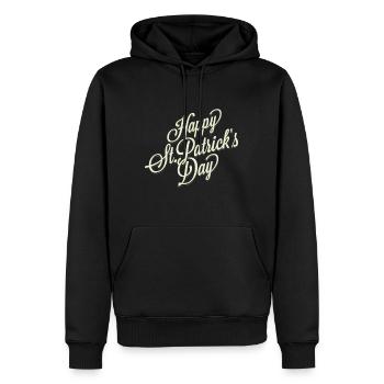 St. Patrick's Day Green Irlande Irlande Heureux Heureux - Sweat à capuche Premium bio Homme - noir - Devant - Nico (187cm)