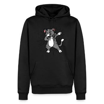 Dab Cat Cat Funny Funny Gift - Sweat à capuche Premium bio Homme - noir - Devant - Nico (187cm)