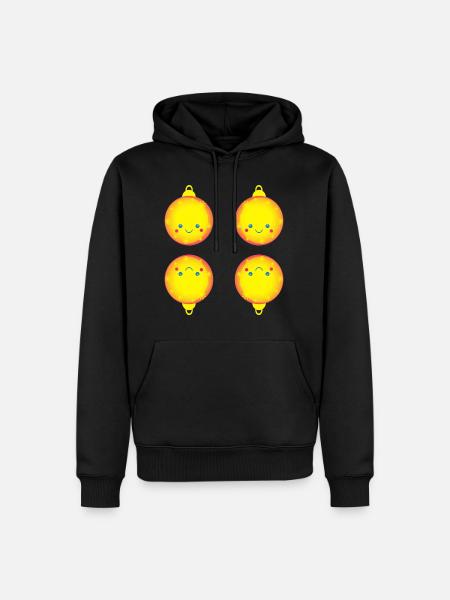 Schöne Weihnachtskugeln Christbaumkugeln - Männer Premium Bio Hoodie - Schwarz