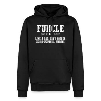 Funcle Onkel Neffe Definition lustige Sprüche - Männer Premium Bio Hoodie - Schwarz - Vorne - Nico (187cm)