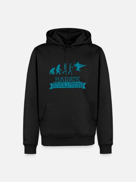 Karate Evolution - Männer Premium Bio Hoodie - Schwarz