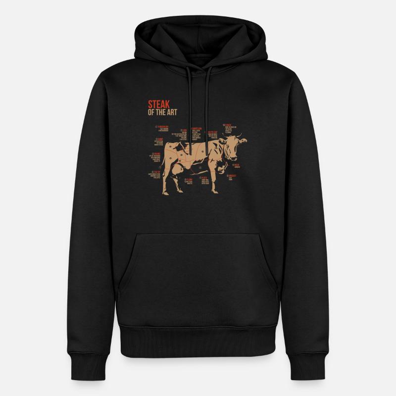 Steak Champion BBQ D'Hiver Pitmaster - Sweat à capuche Premium bio Homme - noir