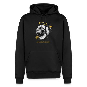 Love you to Death Gothic Metal - Männer Premium Bio Hoodie - Schwarz - Vorne - Nico (187cm)