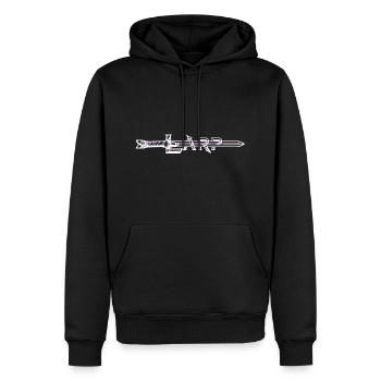 Larp joueur épée noir - Sweat à capuche Premium bio Homme - noir - Devant - Nico (187cm)