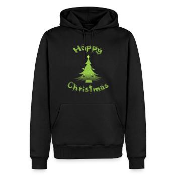 Schöner Weihnachtsbaum Happy Christmas - Männer Premium Bio Hoodie - Schwarz - Vorne - Nico (187cm)