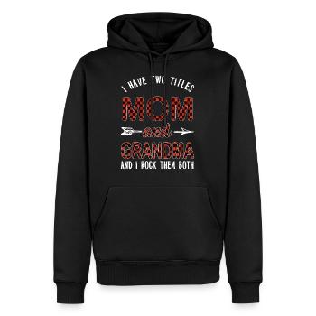 Mom Grandma Mama Oma Mutter Grossmutter Geschenk - Männer Premium Bio Hoodie - Schwarz - Vorne - Nico (187cm)