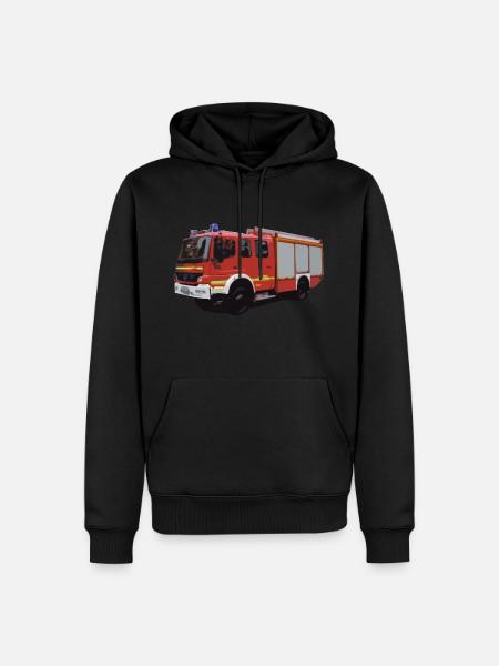 Fire department, fire engine, gift - Men’s Premium Organic Hoodie - black