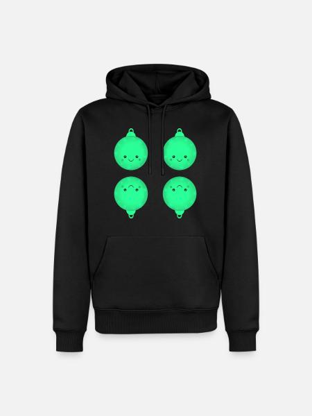 Schöne Weihnachtskugeln Christbaumkugeln - Männer Premium Bio Hoodie - Schwarz