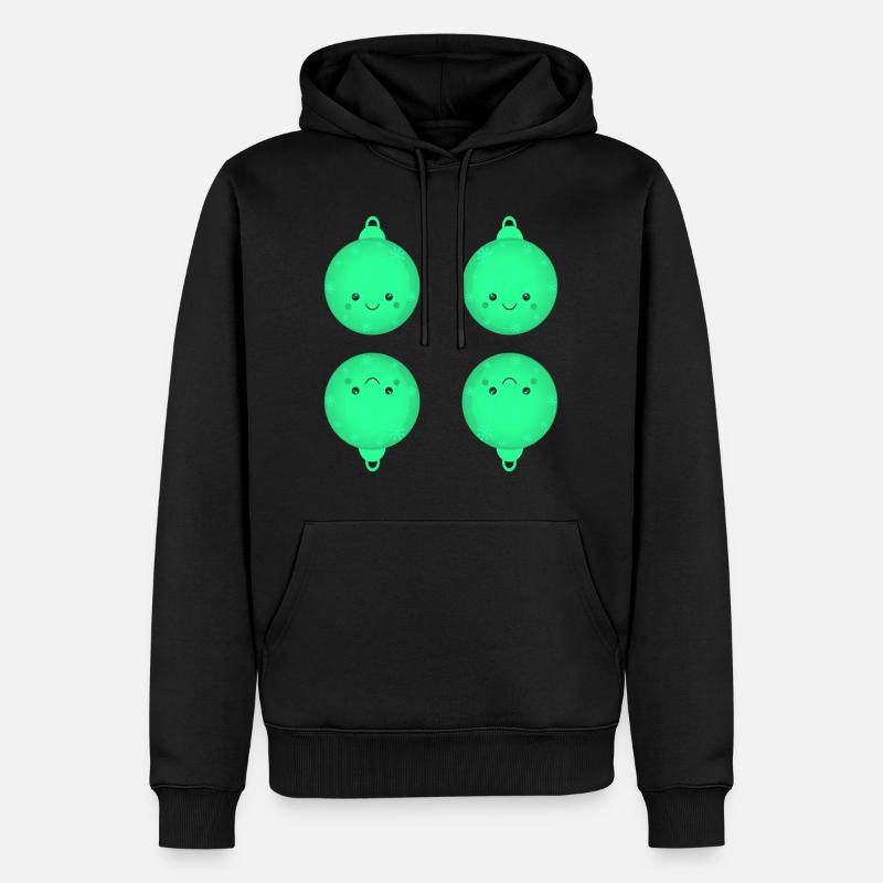 Schöne Weihnachtskugeln Christbaumkugeln - Männer Premium Bio Hoodie - Schwarz