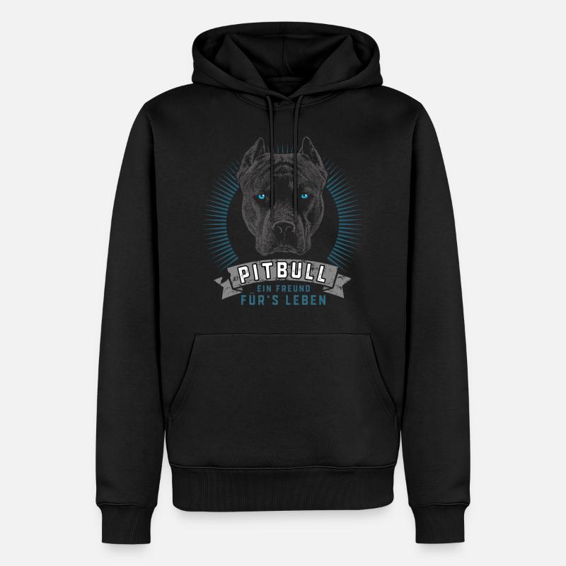 Pit bull 12 2018 4 01 - Sweat à capuche Premium bio Homme - noir