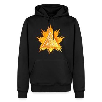 Illuminati Control - Sweat à capuche Premium bio Homme - noir - Devant - Nico (187cm)