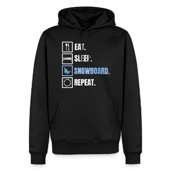 Snowboard Snowboarder Geschenk - Männer Premium Bio Hoodie - Schwarz - Vorne - Nico (187cm)