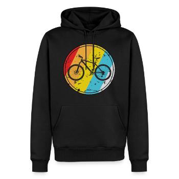 Vélo rétro vélo de montagne vélo - Sweat à capuche Premium bio Homme - noir - Devant - Nico (187cm)