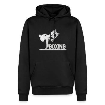Kickboxer Kickboxing cadeau - Sweat à capuche Premium bio Homme - noir - Devant - Nico (187cm)