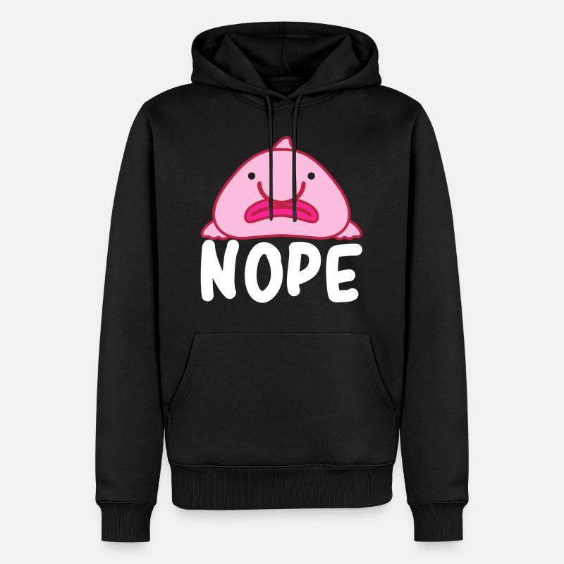 Blobfisch - Männer Premium Bio Hoodie - Schwarz