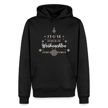 Frohe Weihnachten - Männer Premium Bio Hoodie - Schwarz - Vorne - Nico (187cm)